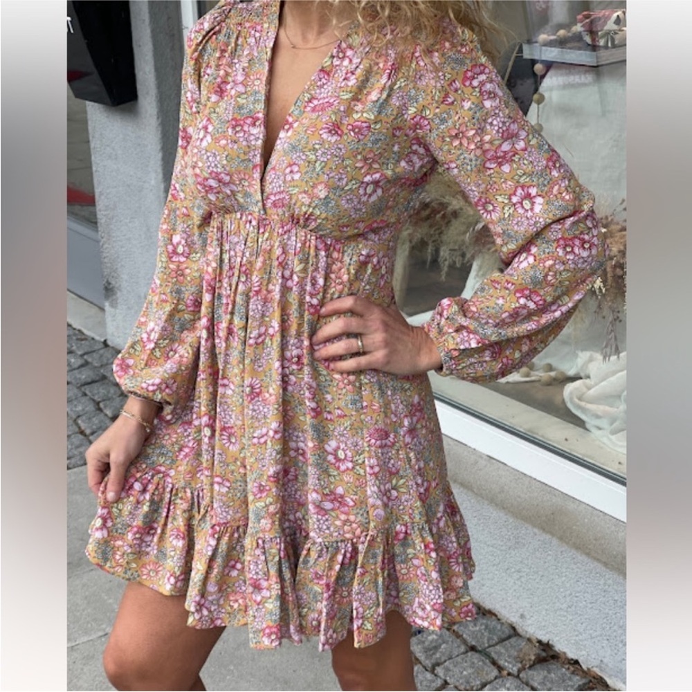 ByTIMO floral long sleeve mini dress - Picture 1 of 9
